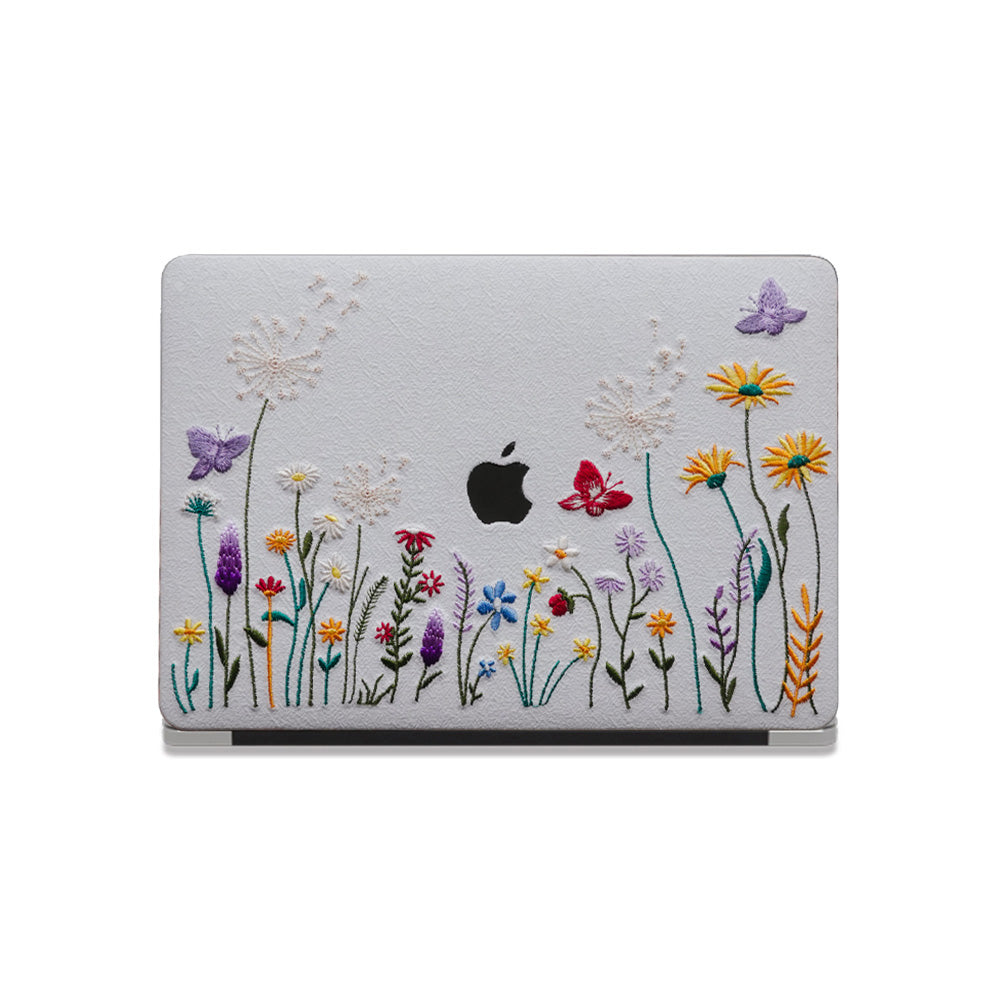 This is us Pure White Garden ♾ Textured Stitching White Mac Case