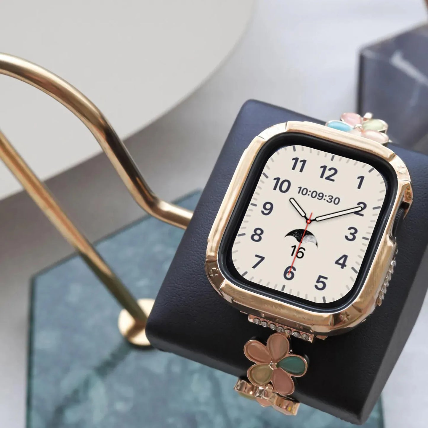 Modern Metal Coating Detachable Apple Watch Case