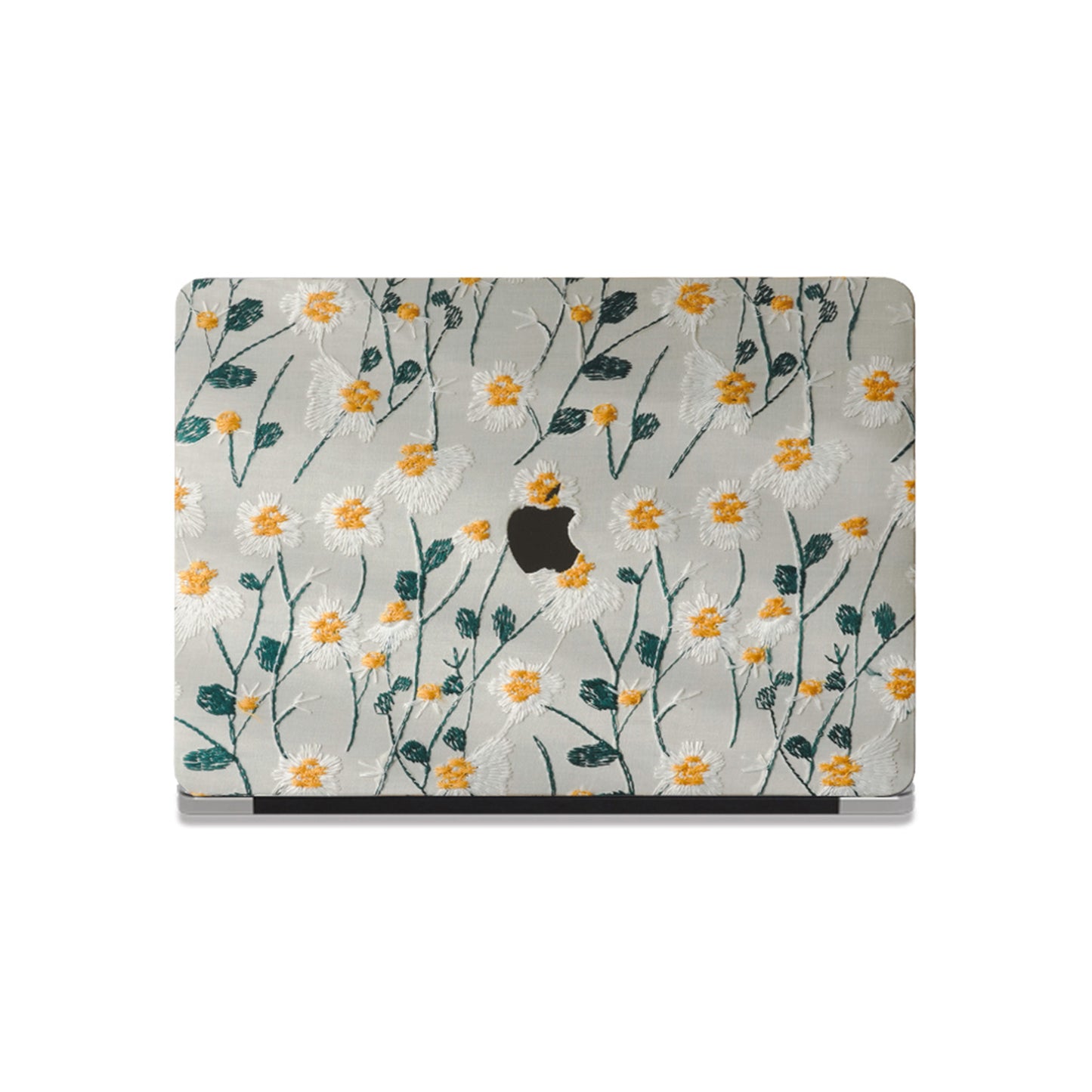 This is us Warm Sun Daisy Embroidery Leather Macbook Case