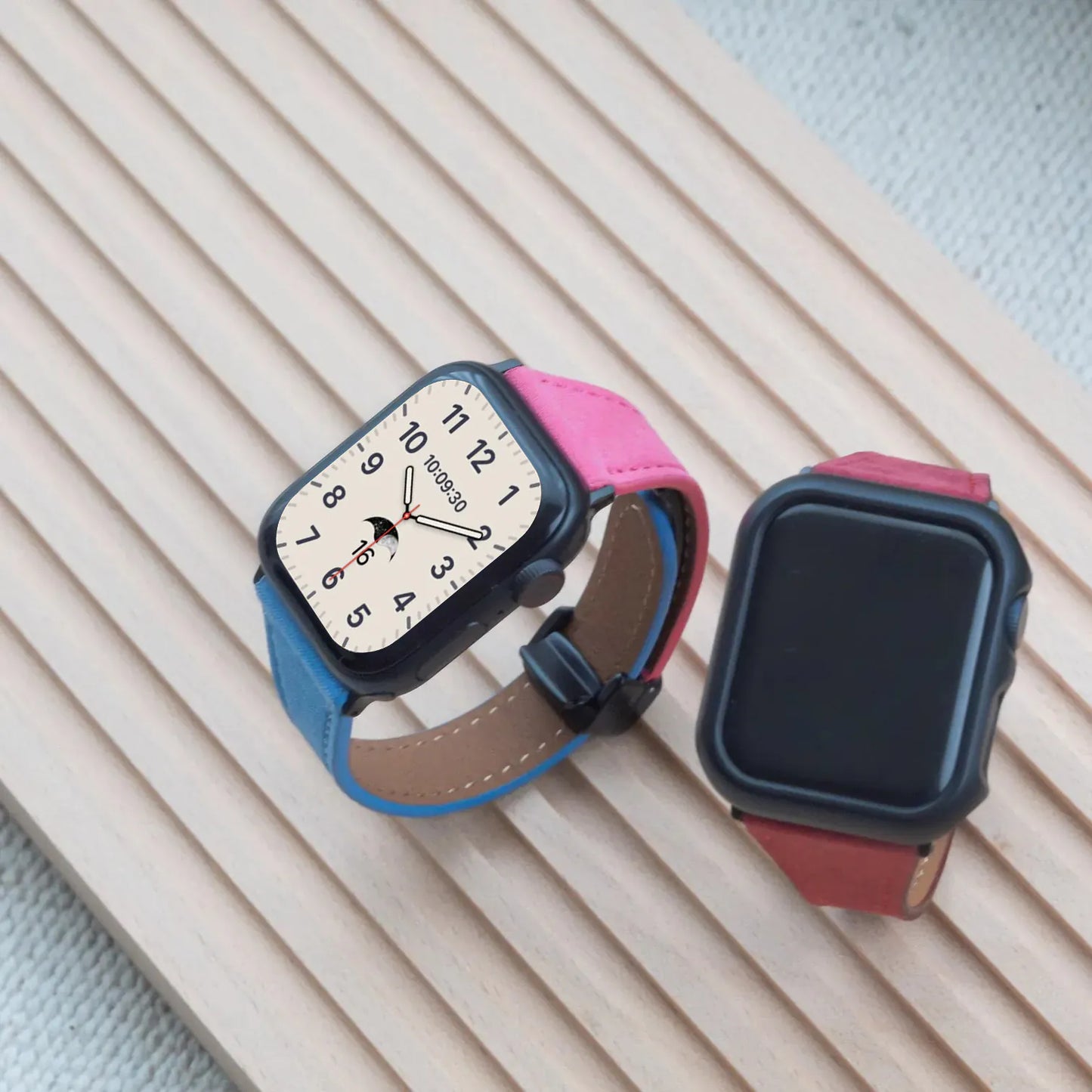 Denim Weave Magnetic Leather Apple Watch Band
