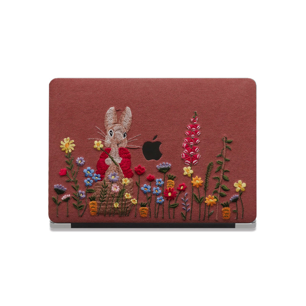 This is us Hand-Drawn Red-Clad Lucky Rabbit ♾ Textured Stitching Mac Case
