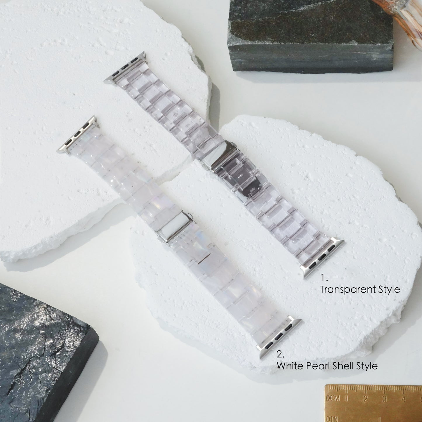 Transparent Jade Resin Apple Watch strap