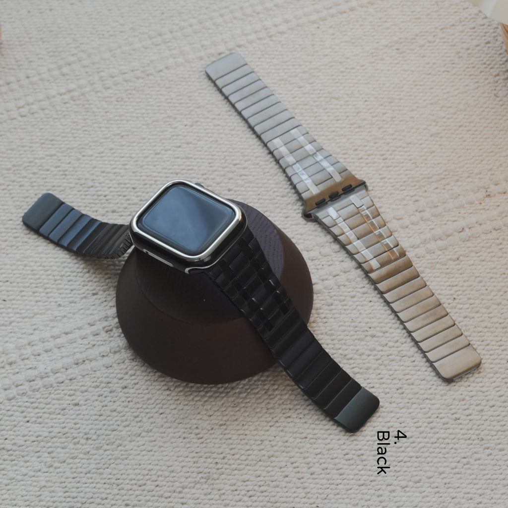 Engraved Magnetic Closure Premium Metal Apple Watch Band