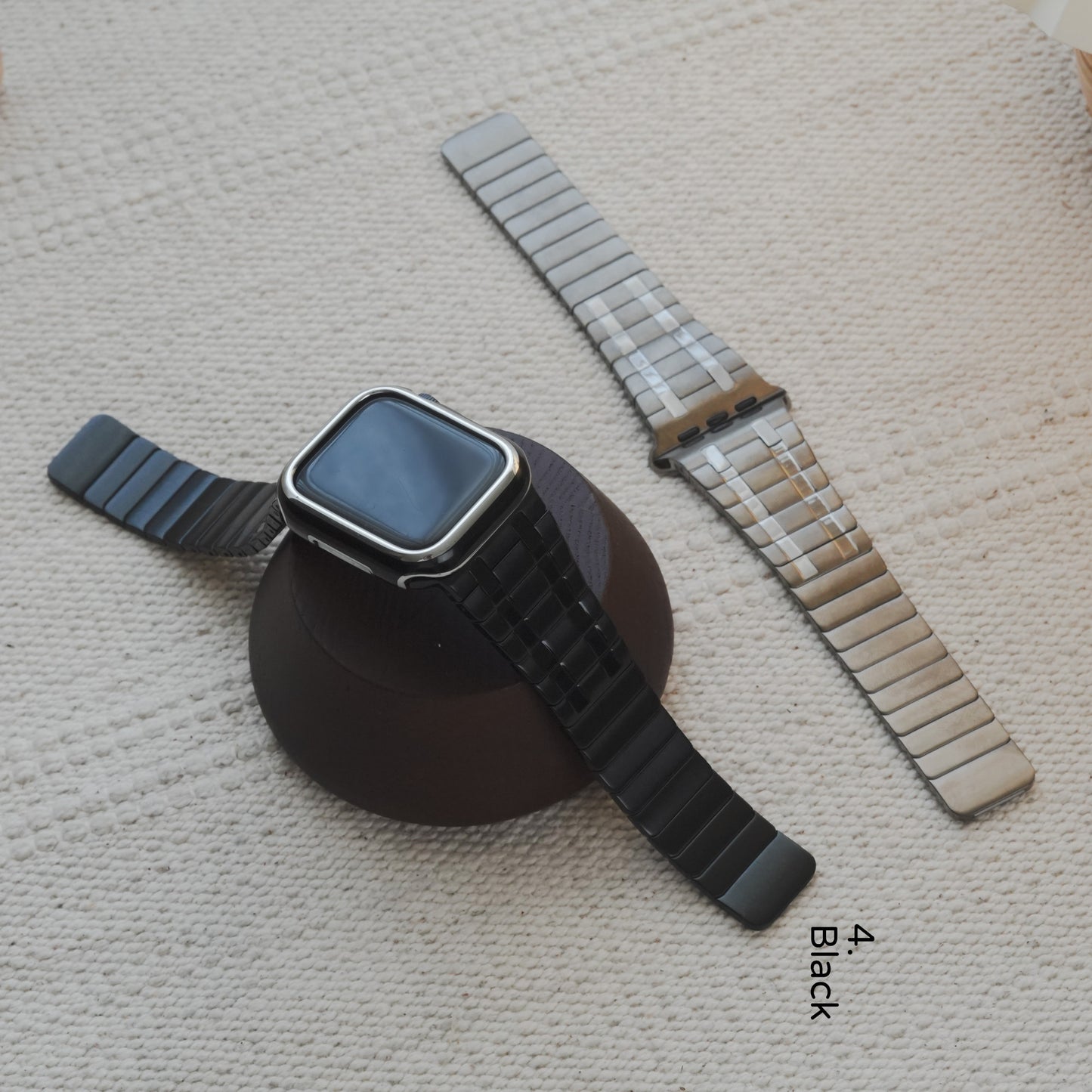Engraved Magnetic Closure Premium Metal Apple Watch Band