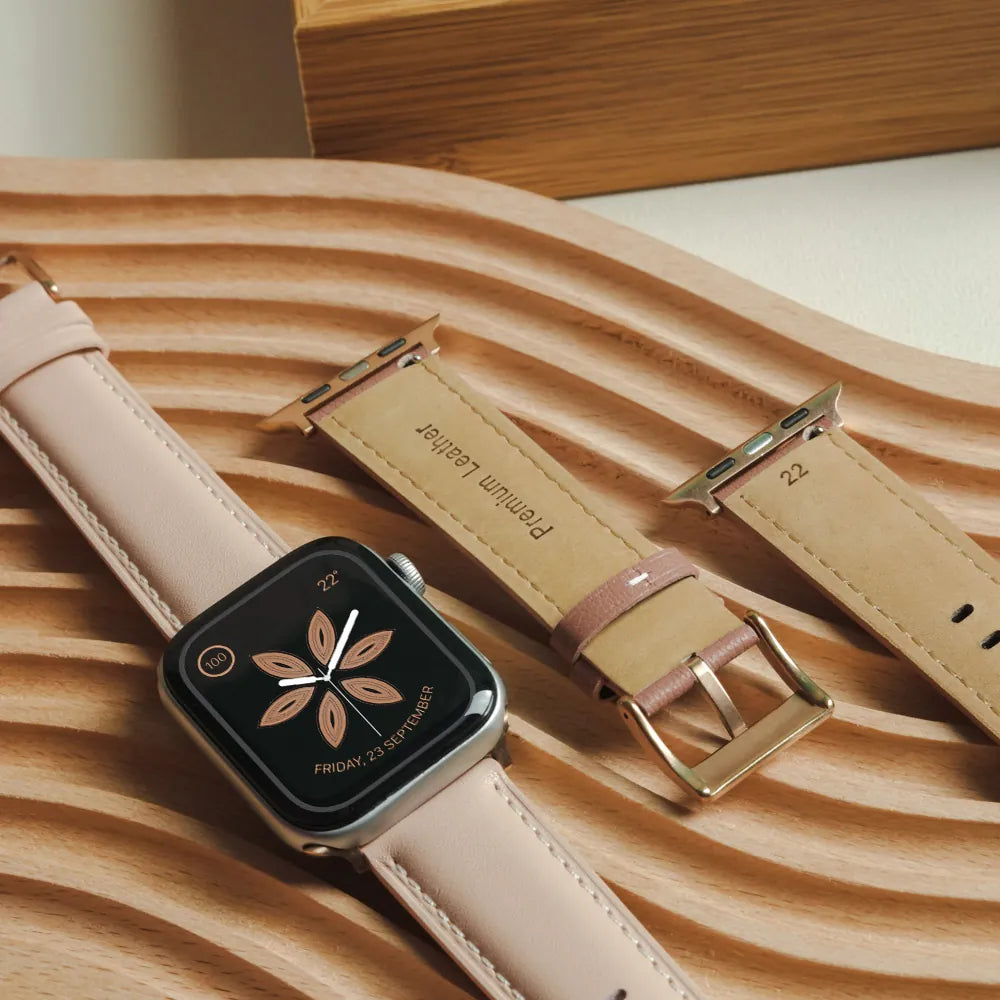 Classic Sewing Leather Apple Watch Band