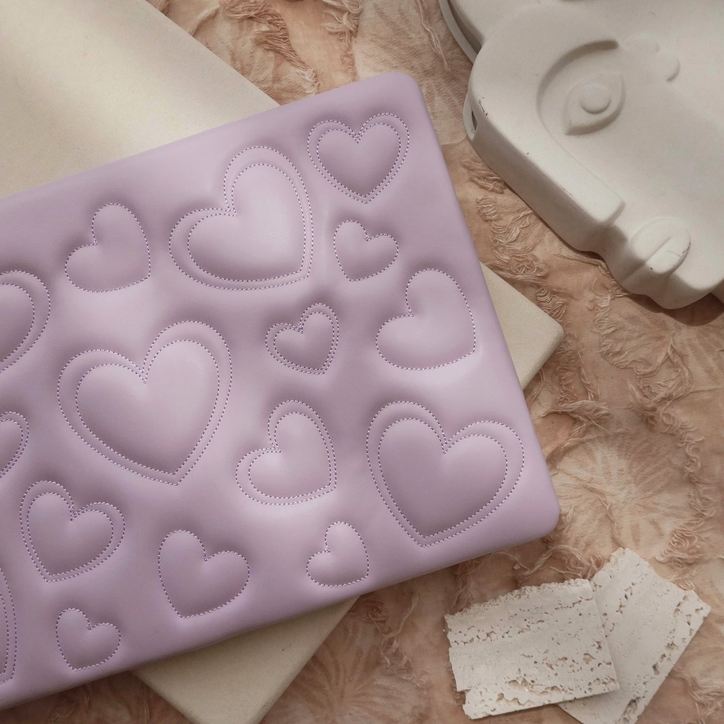 Puffy Heart Lilac ♾ Textured MacBook Case
