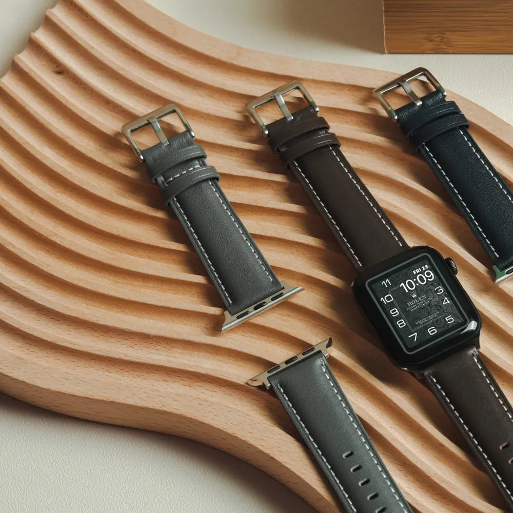 Classic Sewing Leather Apple Watch Band