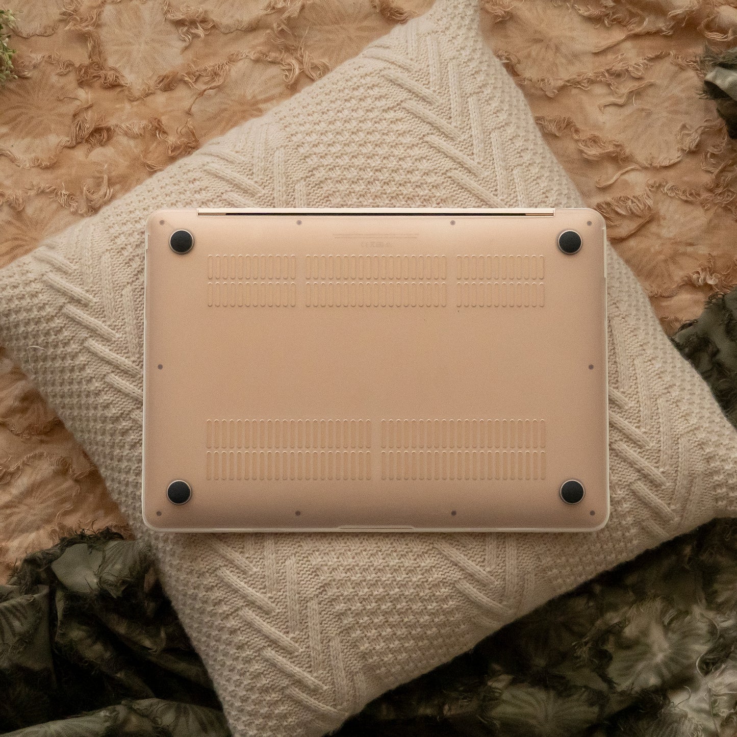 Leather Series Pink Camel Texture Mac Case