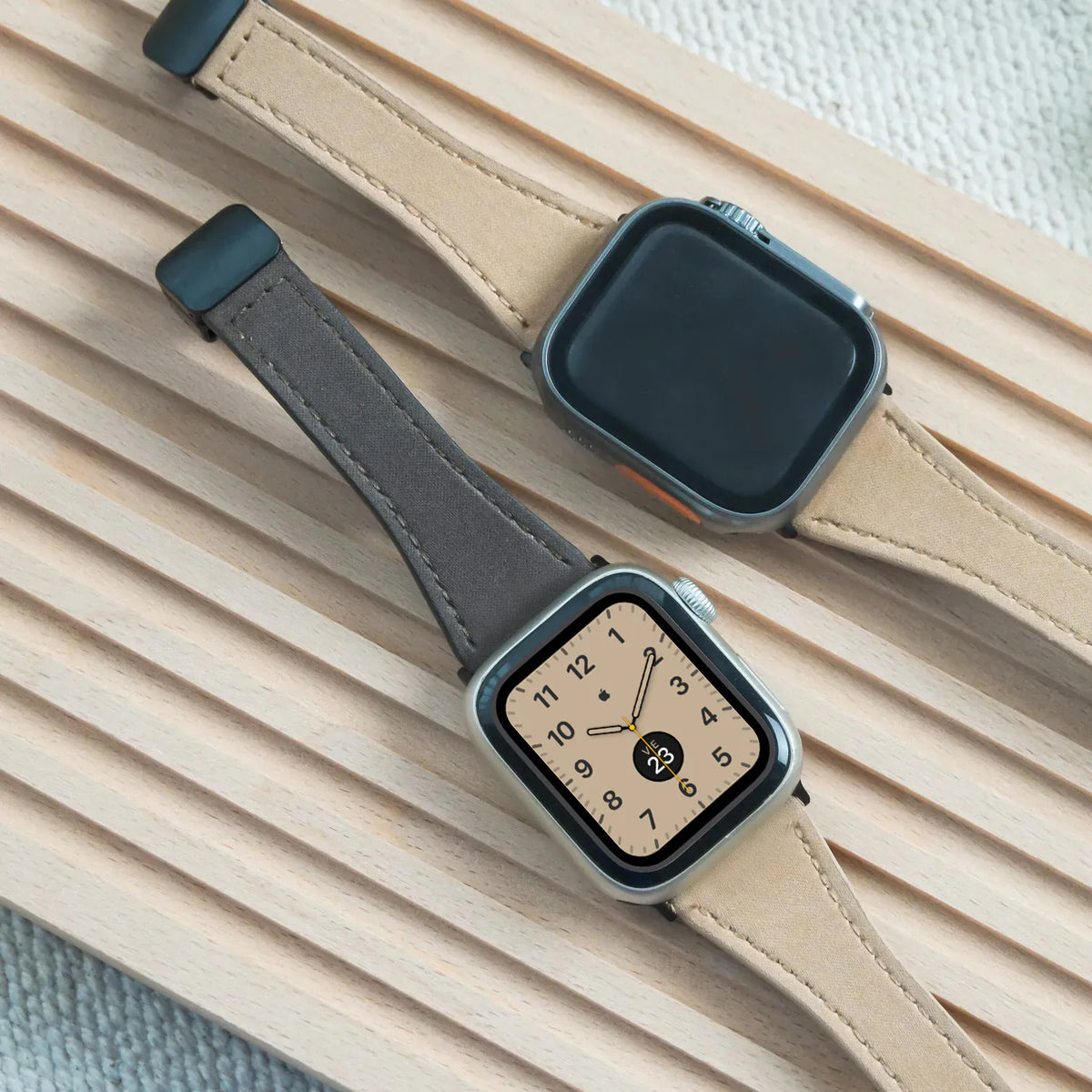 Denim Weave Magnetic Leather Apple Watch Band