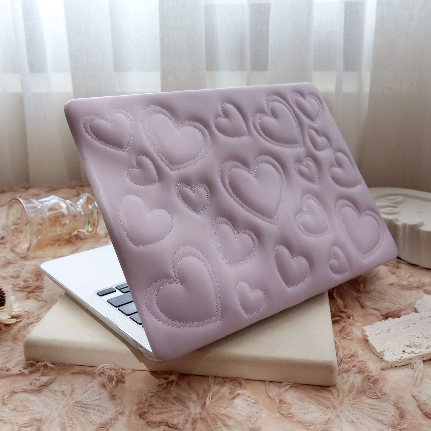 Puffy Heart Lilac ♾ Textured MacBook Case