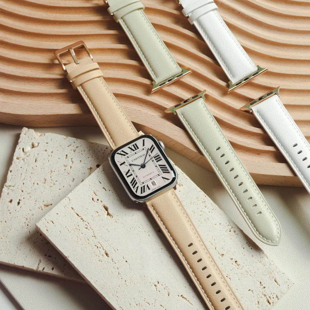 Classic Sewing Leather Apple Watch Band