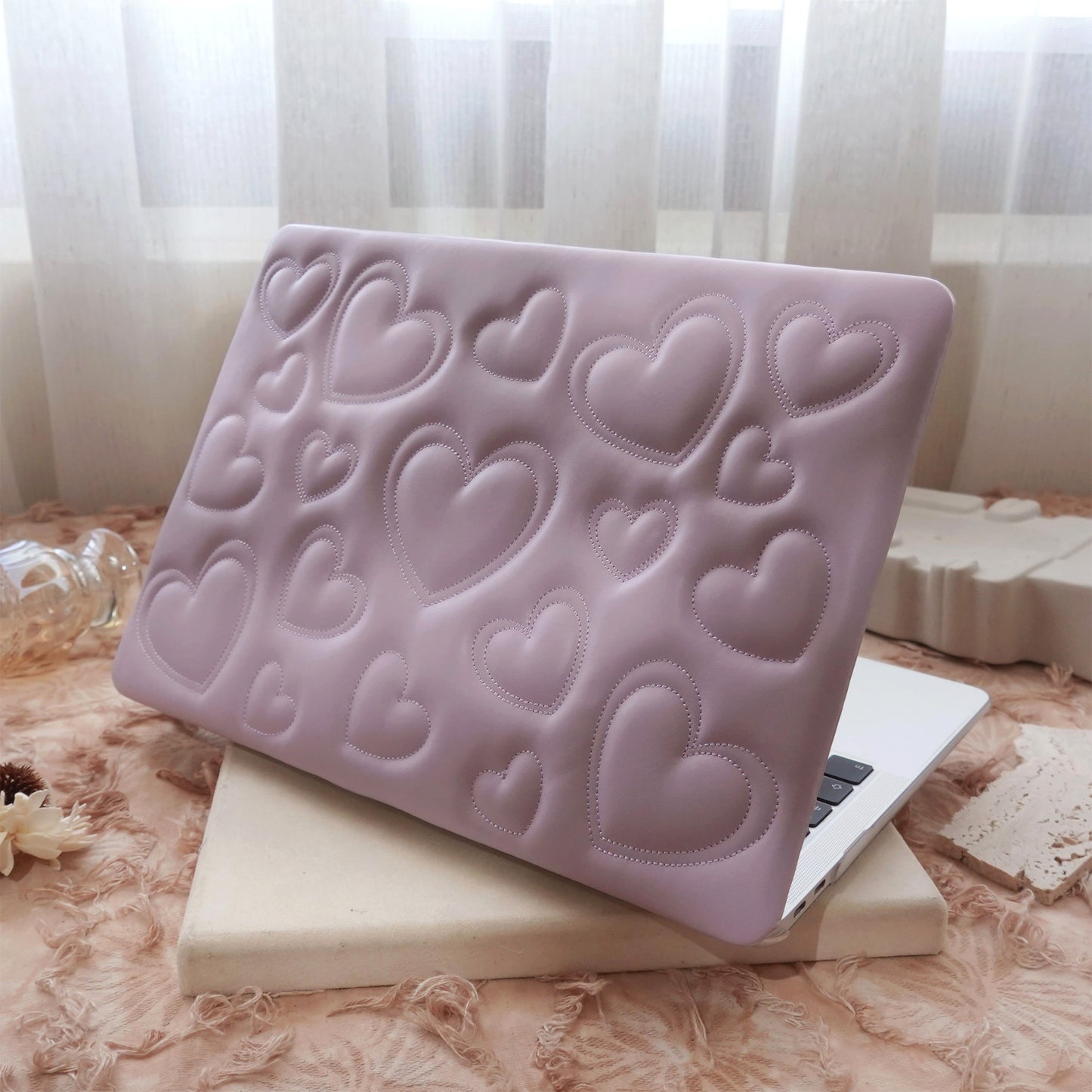 Puffy Heart Lilac ♾ Textured MacBook Case