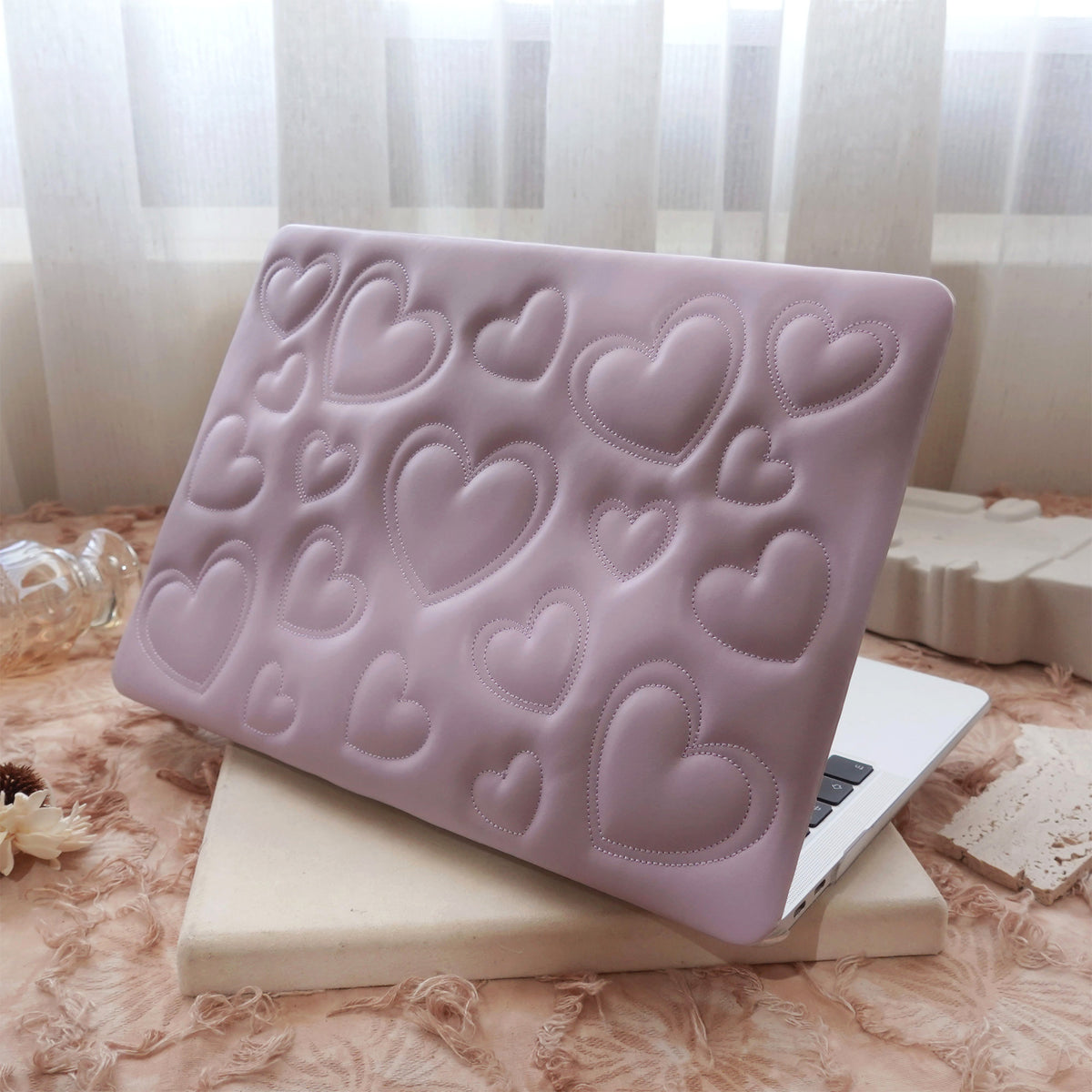 Puffy Heart Lilac ♾ Textured MacBook Case