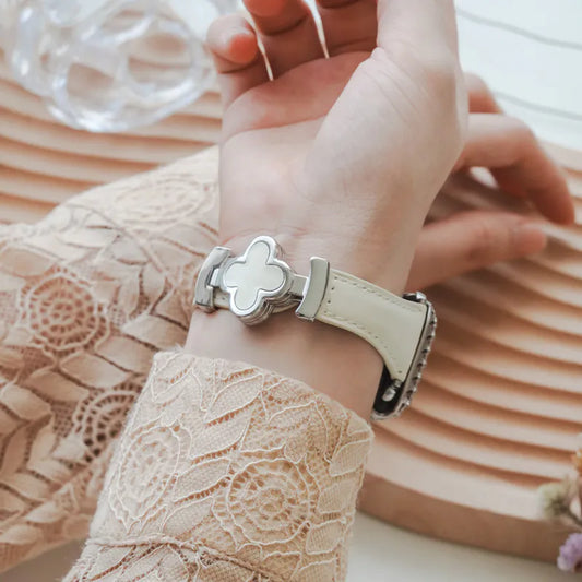 Lucky Clover Magnetic Leather-Blend Apple Watch Band