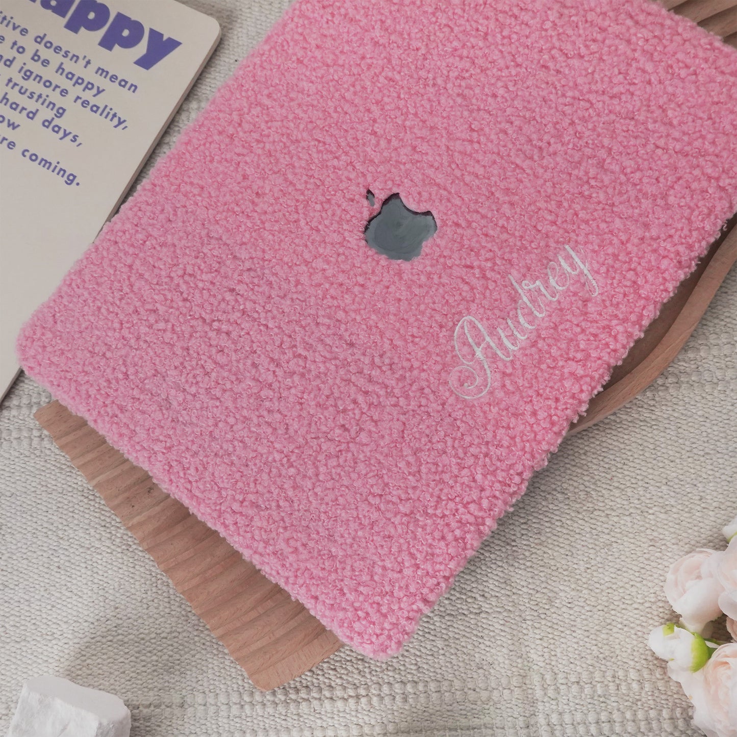 This Is Us Custom Neon Pink ♾ Teddy Plush Leather Macbook Case