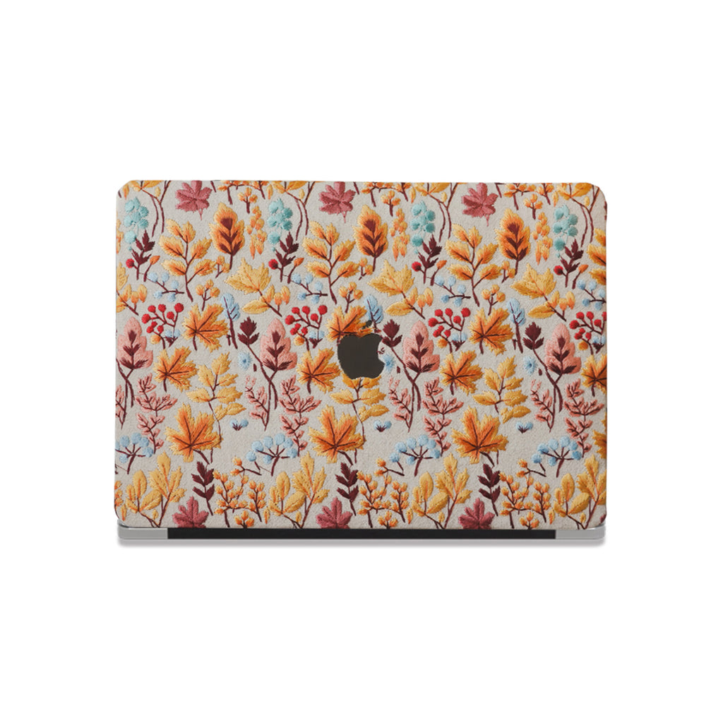 This is us Exquisite Leather ♾ Autumn Leaf Embroidery MacBook Case