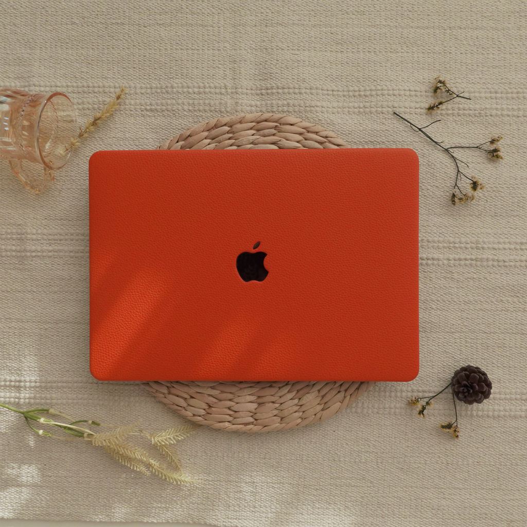 Lychee Texture Bright Orange ♾ MacBook Case