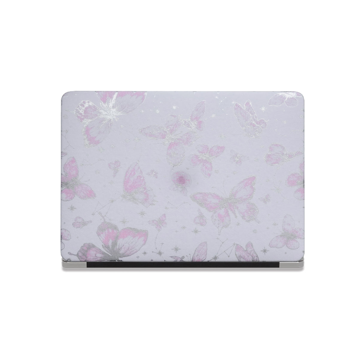Leather Series ♾ Pink Butterfly Laser-Engraved Macbook Case