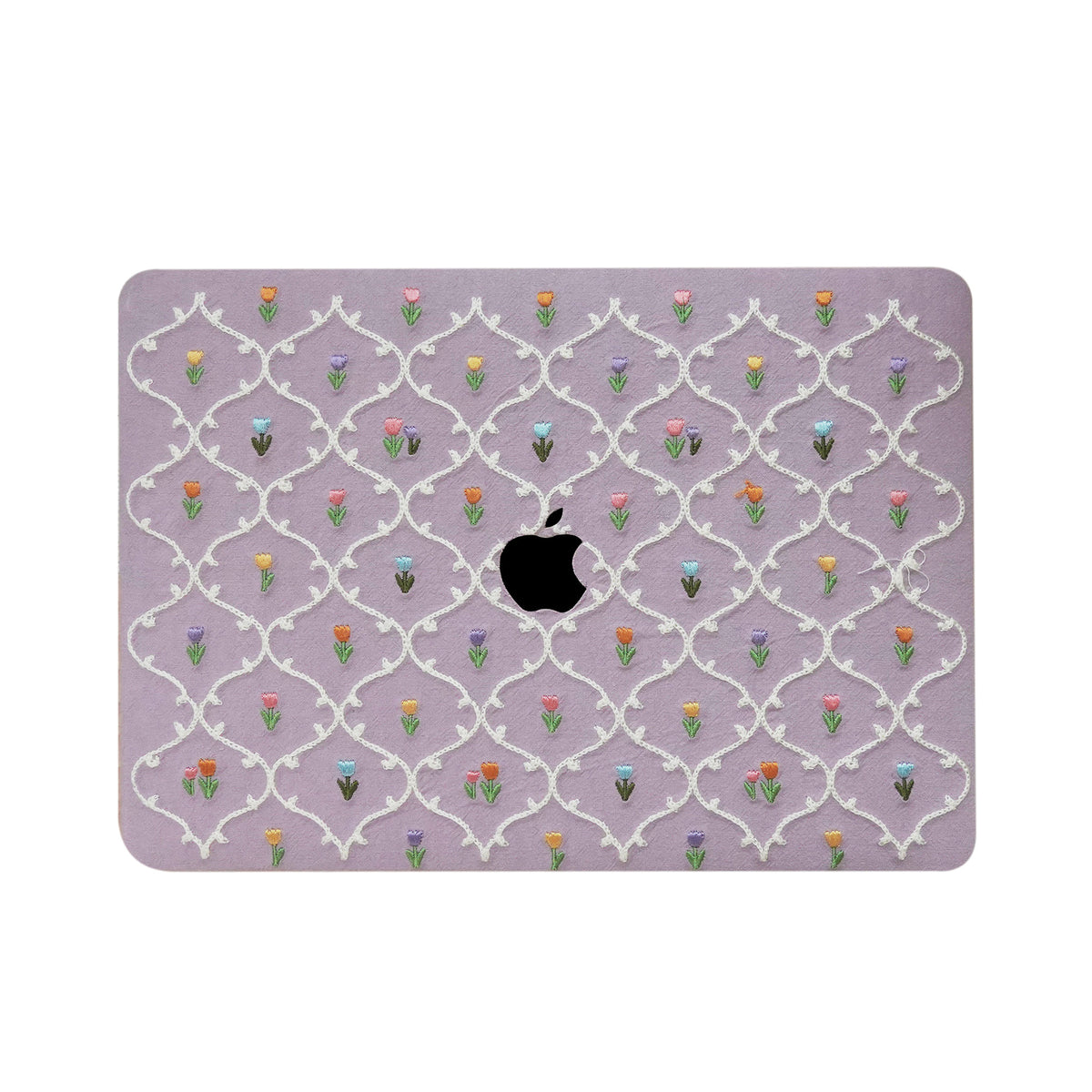 This Is Us Plaid Floral ♾ Textured Stitching Sky  Purple Mac Case