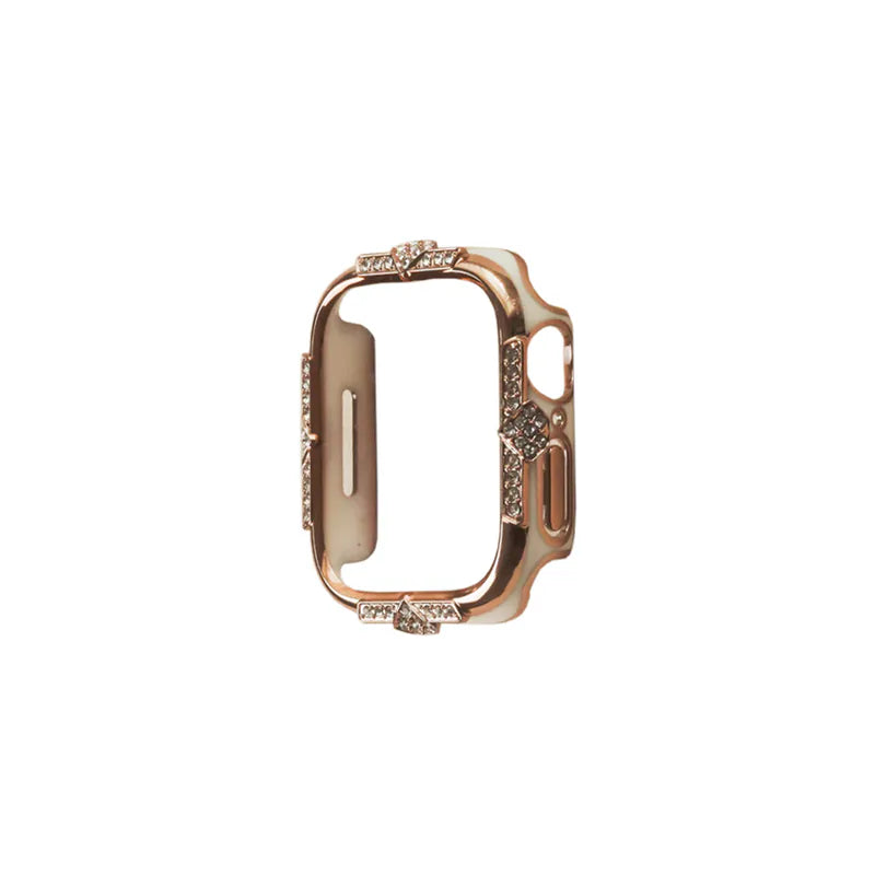Crown-Embellished Diamond 2-in-1 Protective Case for Apple Watch