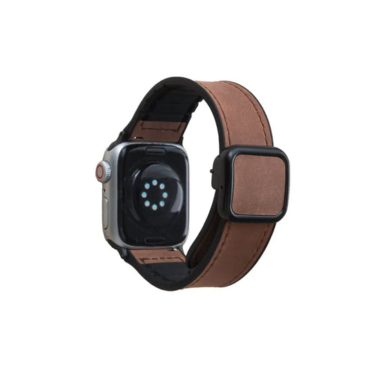 Leather Silicone Magnetic Buckle Apple Watch Band
