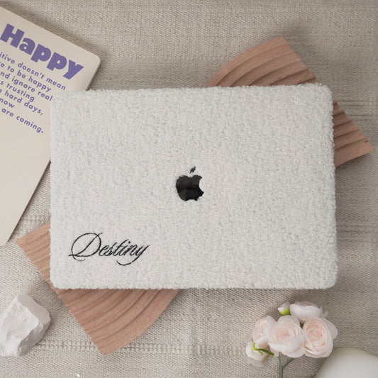 This Is Us Custom Beige ♾ Teddy Plush Leather Macbook Case