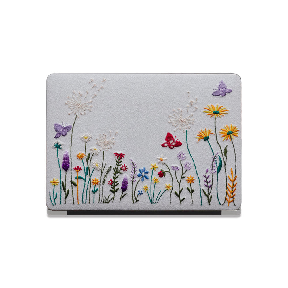 This is us Pure White Garden ♾ Textured Stitching White Mac Case