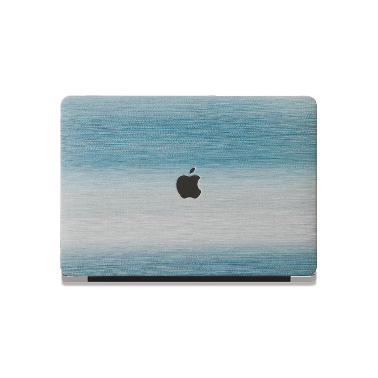This is us Exquisite Leather ♾ Blue and White Striped MacBook Case
