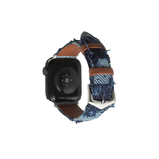 Distressed Denim Material Apple Watch Band