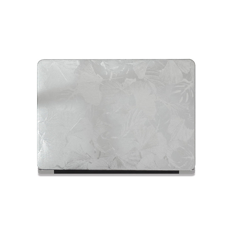Leather Series ♾ Clover Laser-Engraved Leather Silver Mac Case