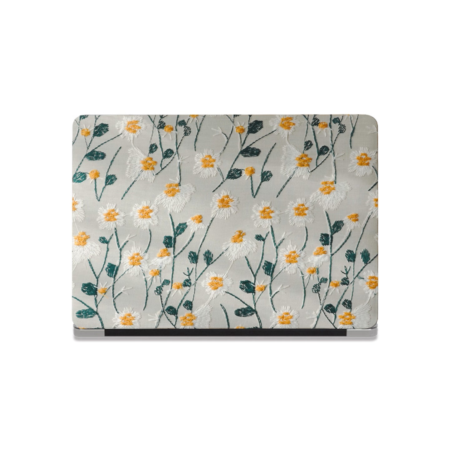 This is us Warm Sun Daisy Embroidery Leather Macbook Case
