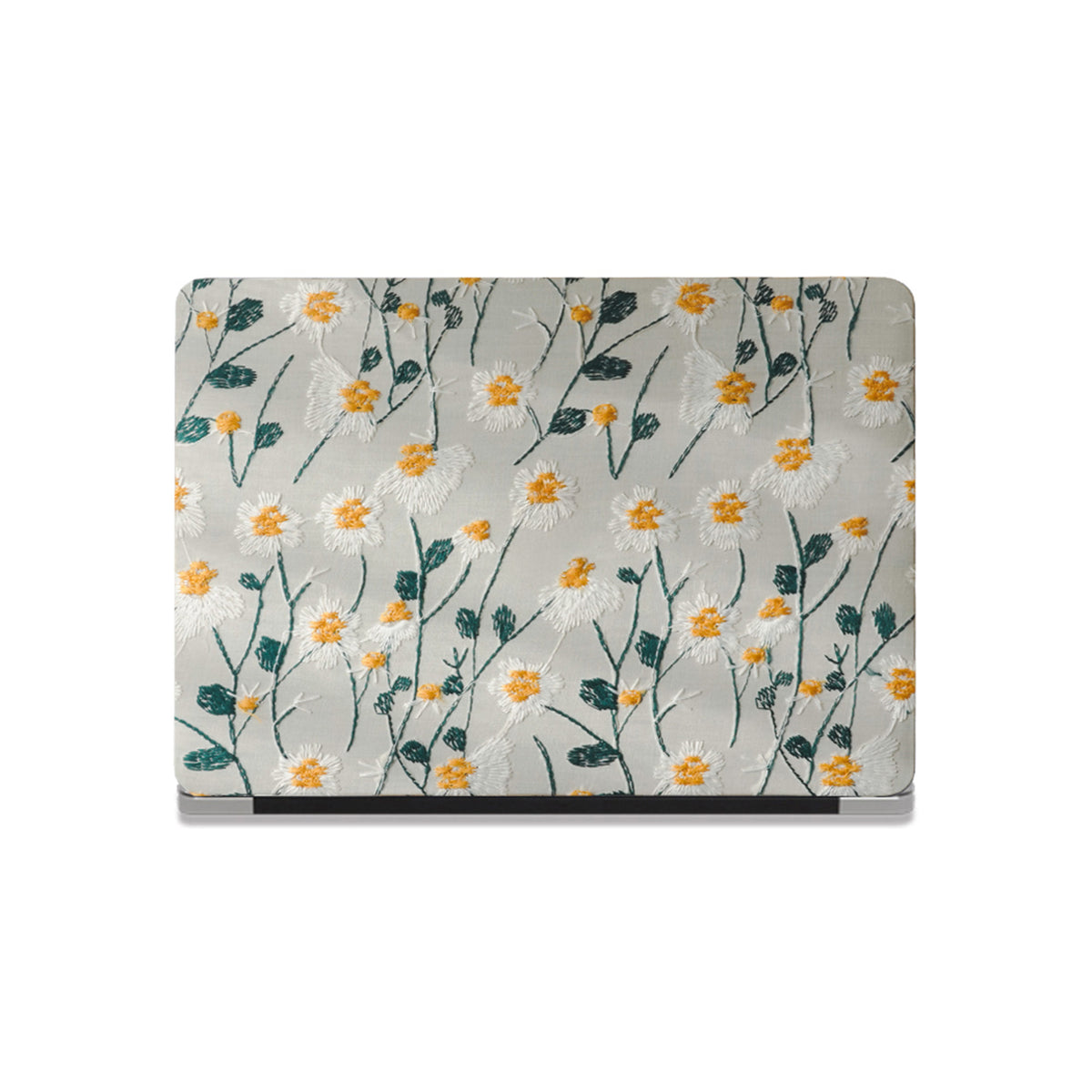 This is us Warm Sun Daisy Embroidery Leather Macbook Case