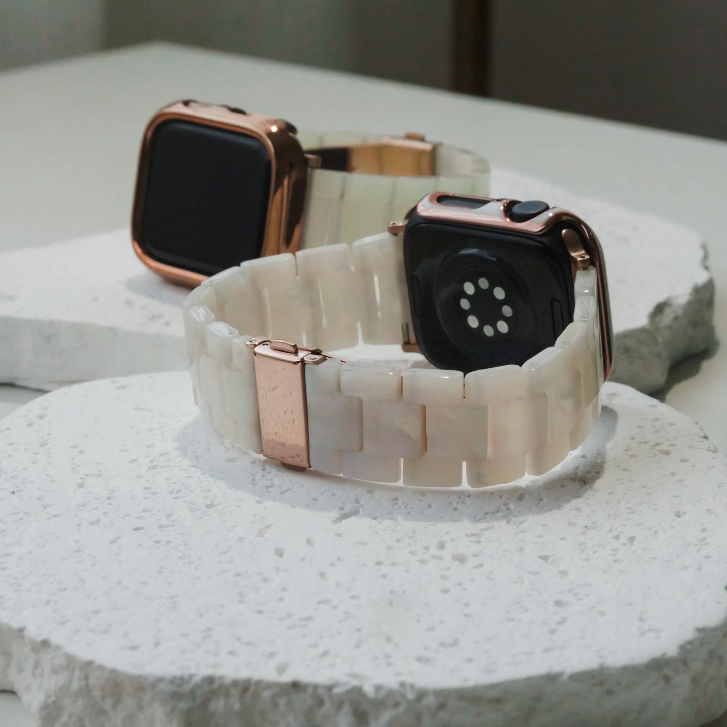 Transparent Jade Resin Apple Watch strap