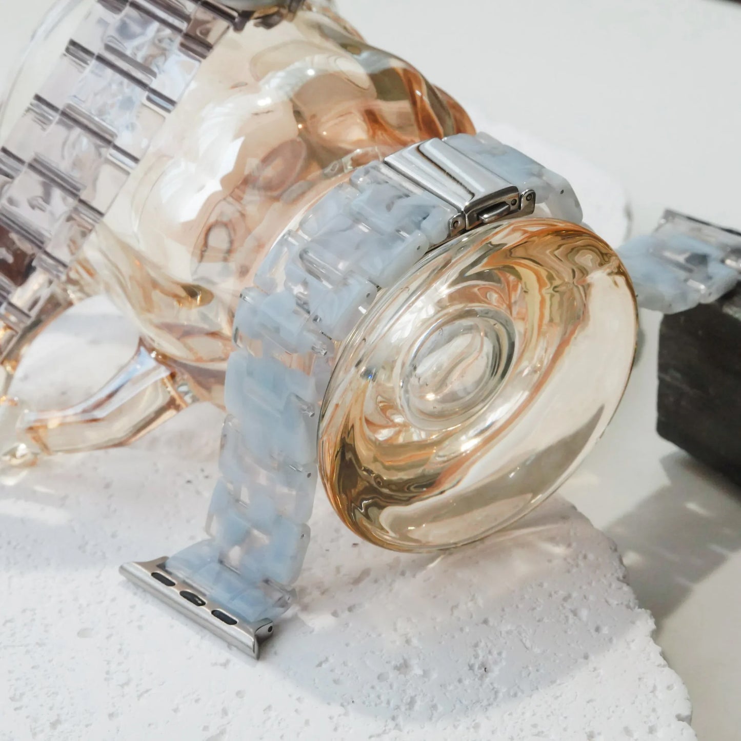 Transparent Jade Resin Apple Watch strap