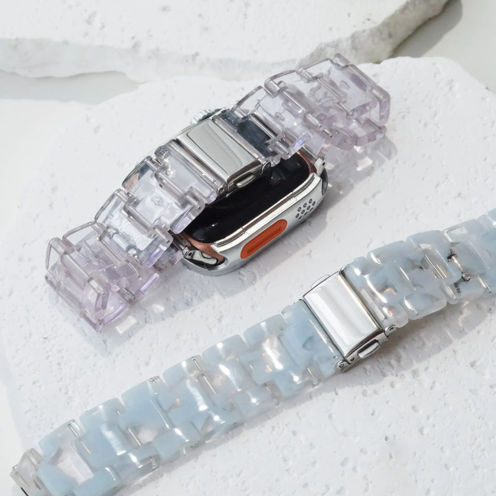 Transparent Jade Resin Apple Watch strap