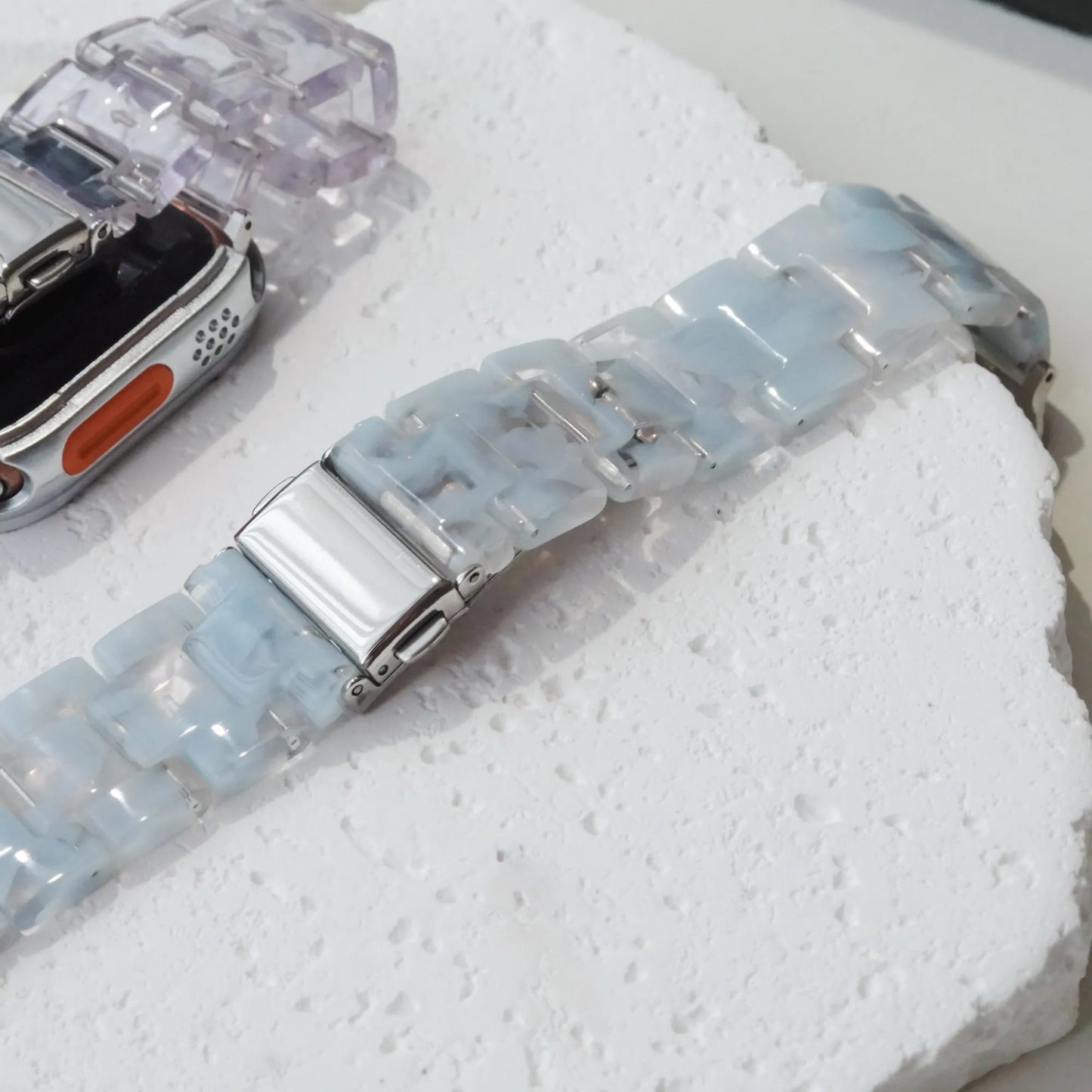 Transparent Jade Resin Apple Watch strap