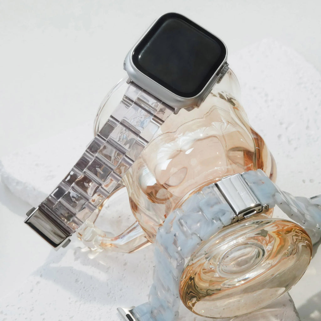 Transparent Jade Resin Apple Watch strap