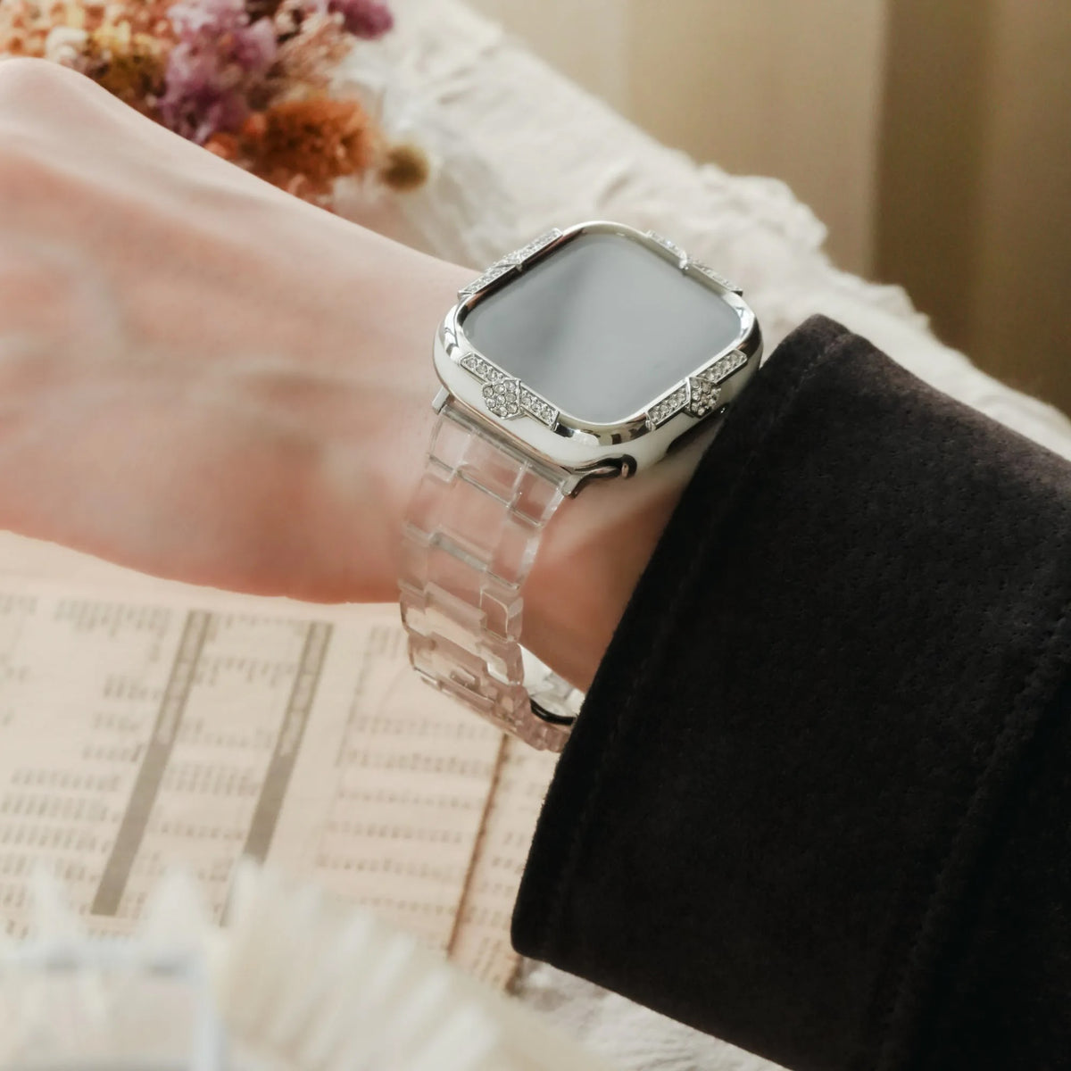 Transparent Jade Resin Apple Watch strap