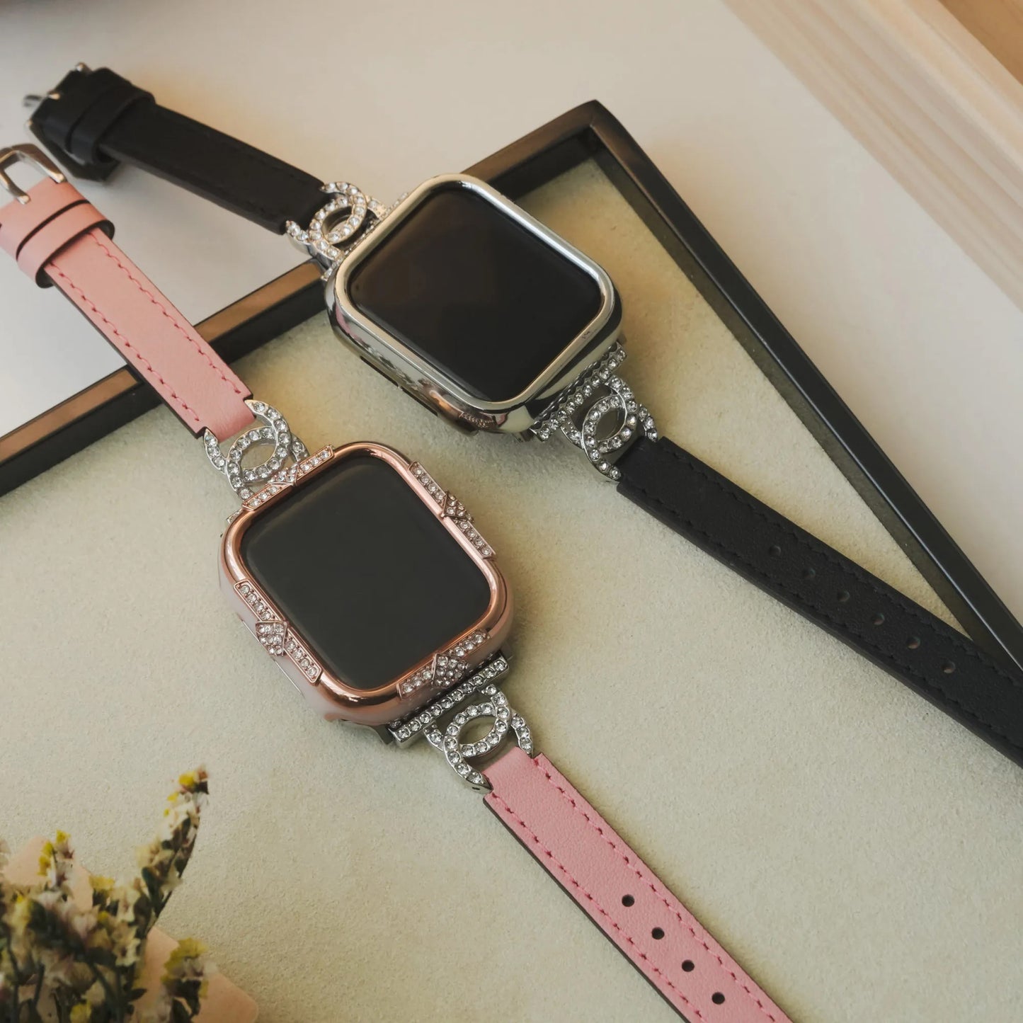 Classic C-shaped Buckle with Diamond Inlay Apple Watch