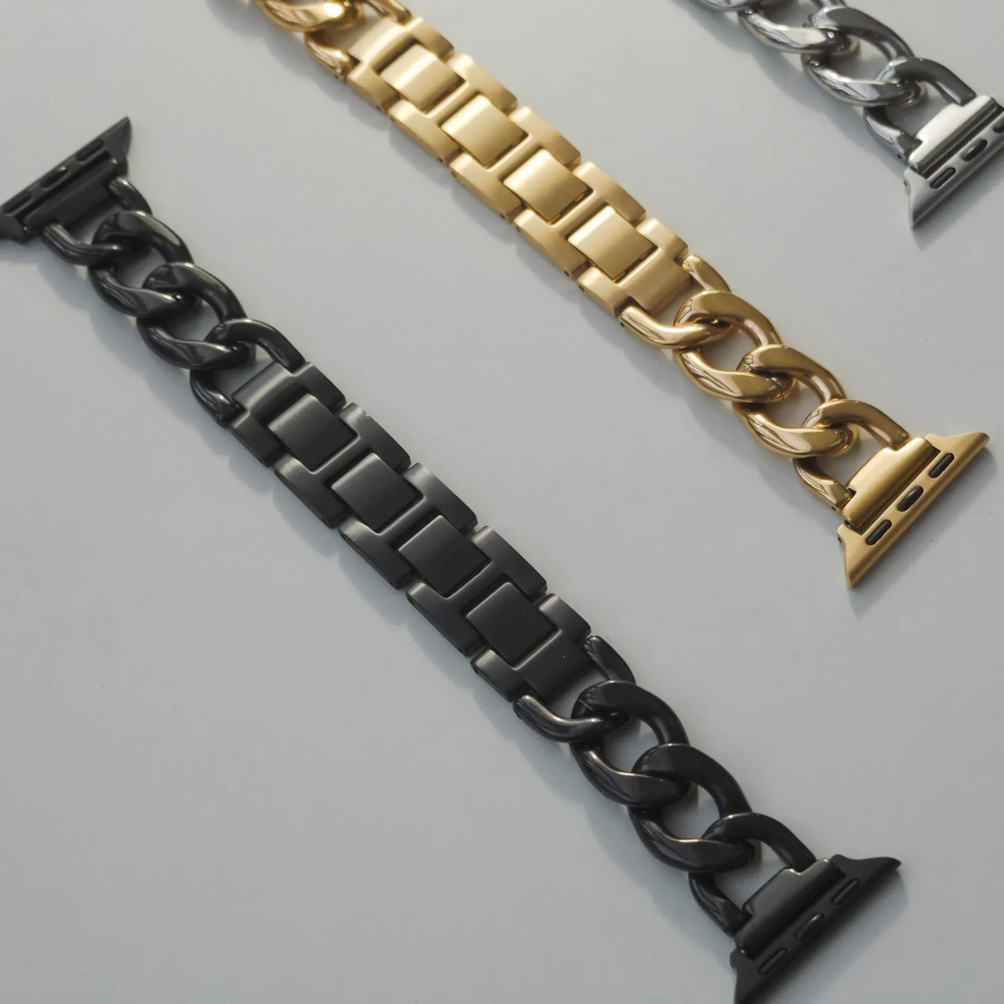 Classic Single Buckle Chain Metal Apple Watch Band