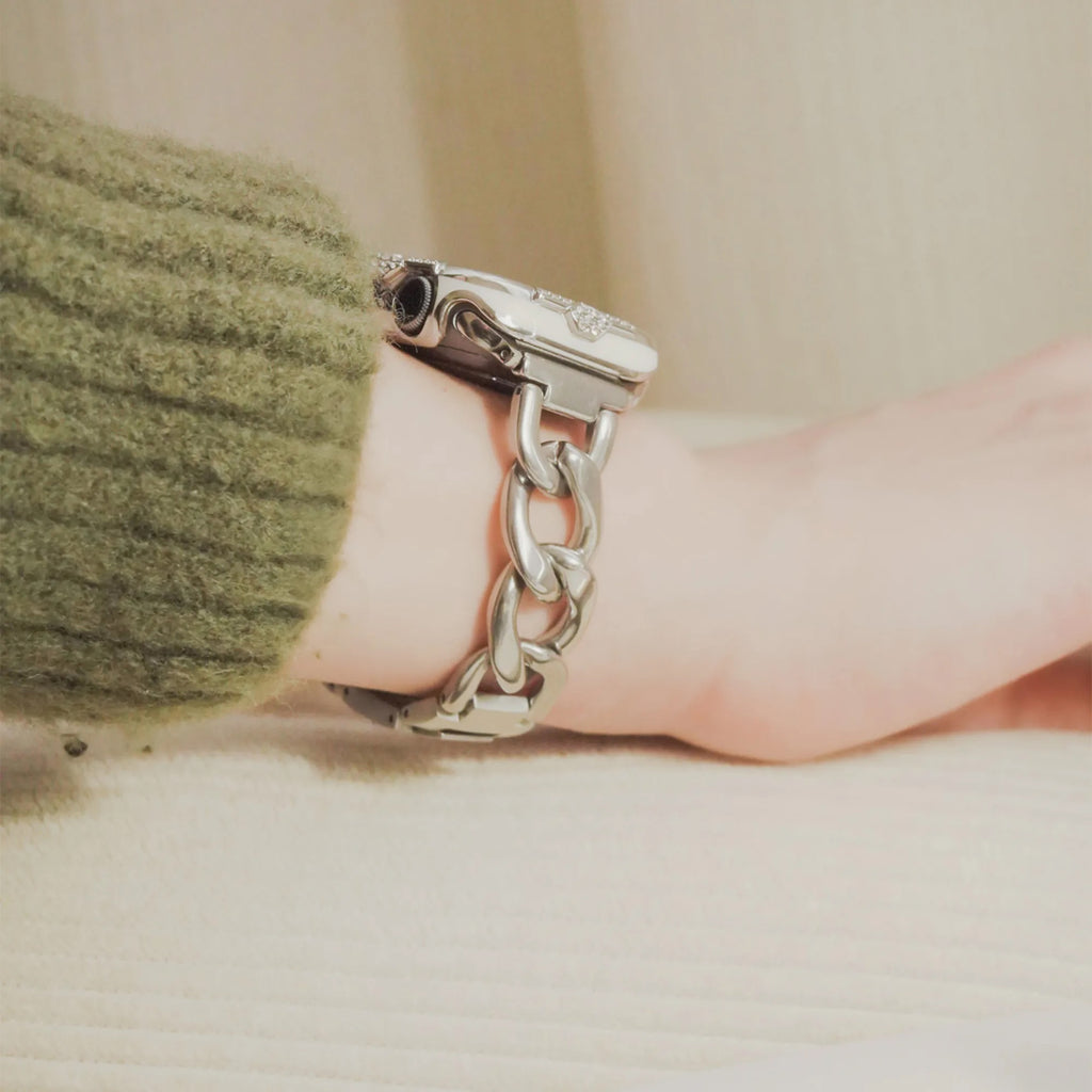 Classic Single Buckle Chain Metal Apple Watch Band