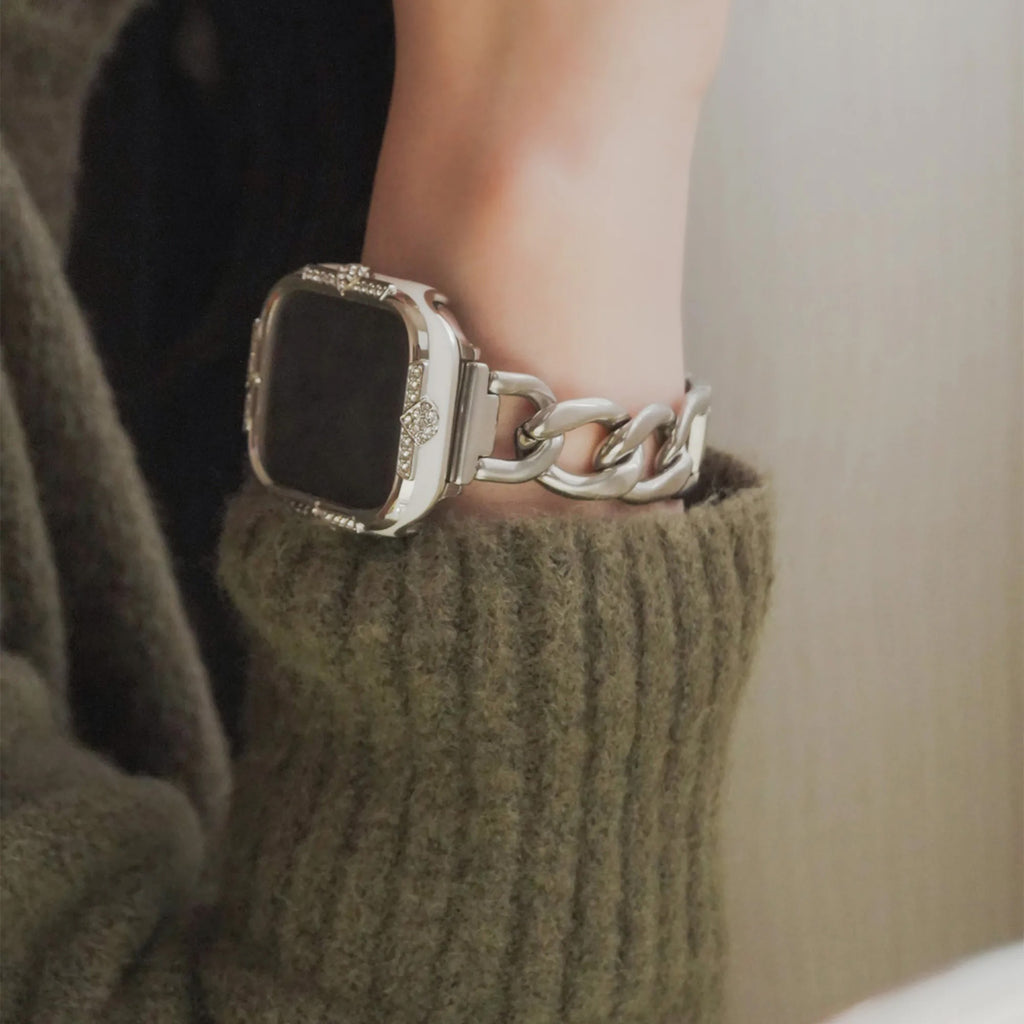 Classic Single Buckle Chain Metal Apple Watch Band