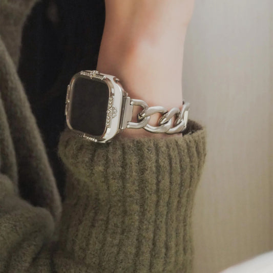 Classic Single Buckle Chain Metal Apple Watch Band