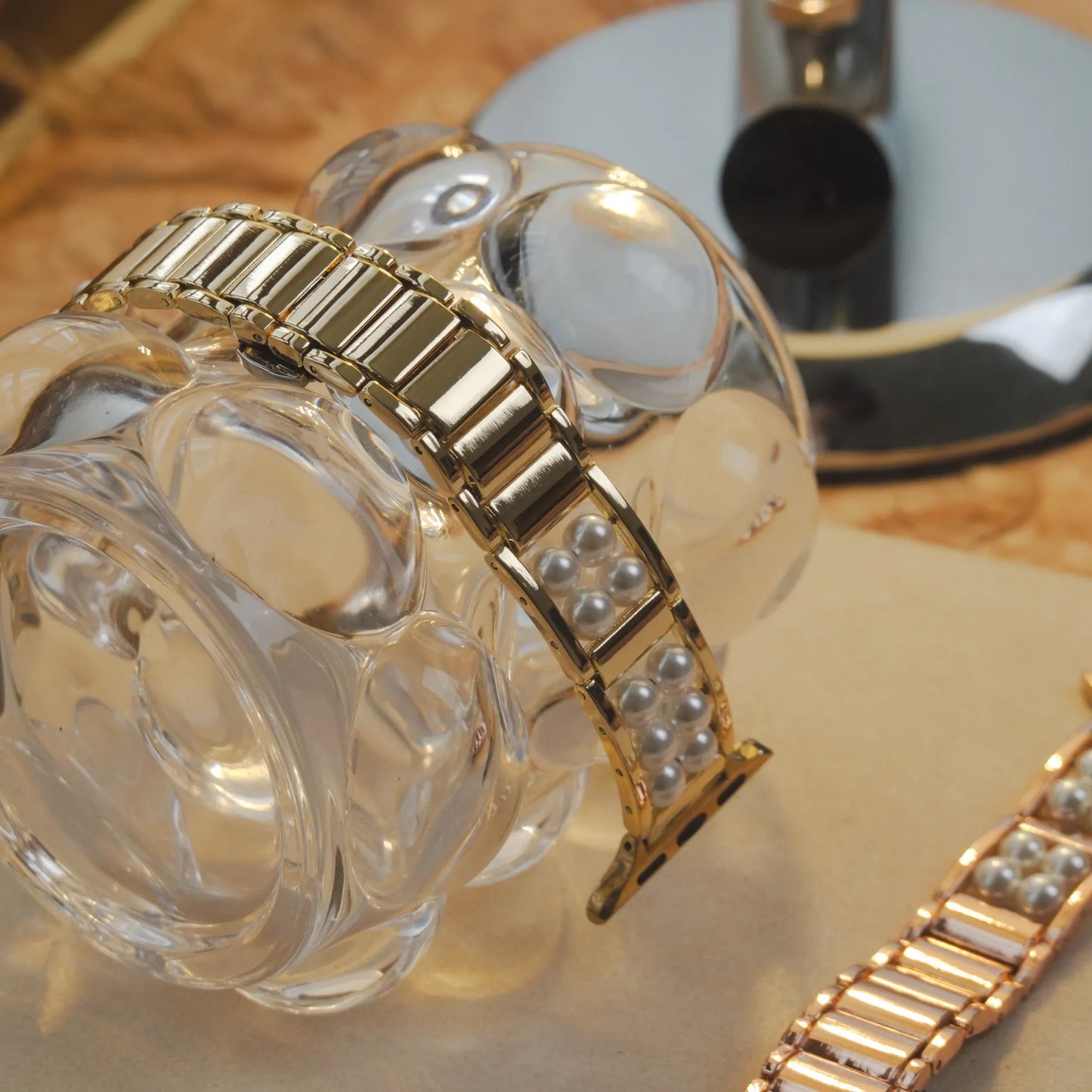 Classic Pearl Textured Metal Apple Watch Strap