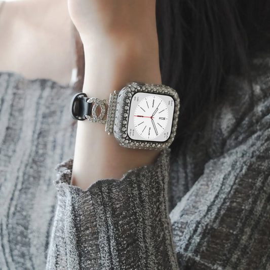 Classic C-shaped Buckle with Diamond Inlay Apple Watch