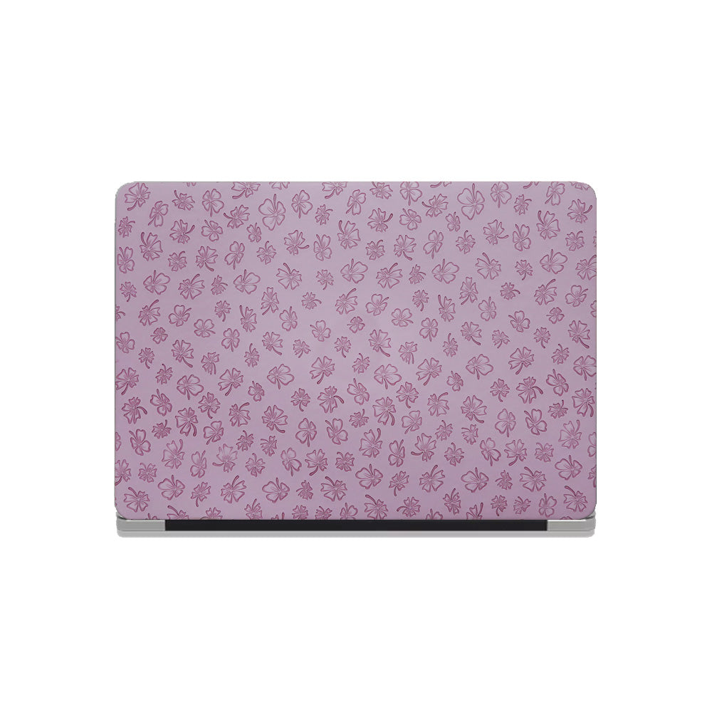 Clover Embossing Lilac Leather Macbook Case