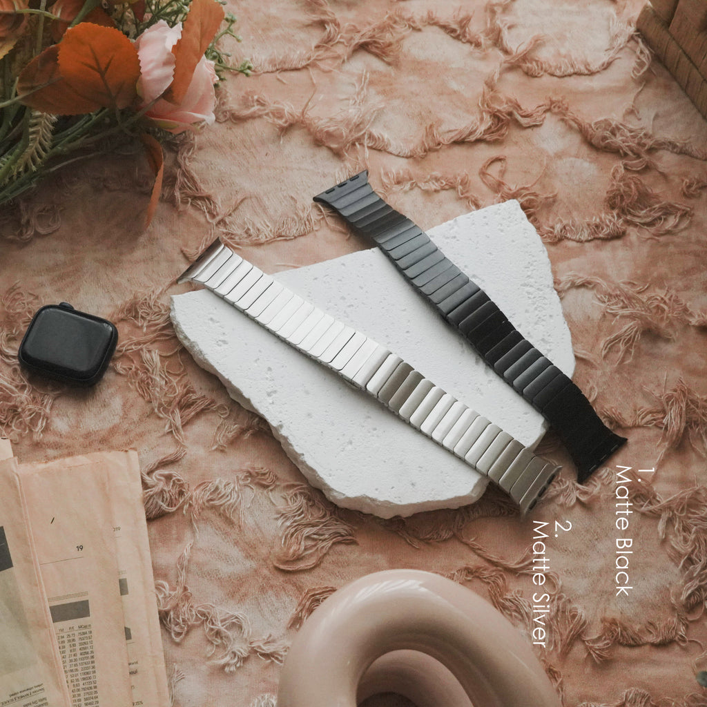 Armor Metal Butterfly Clasp Apple Watch Band