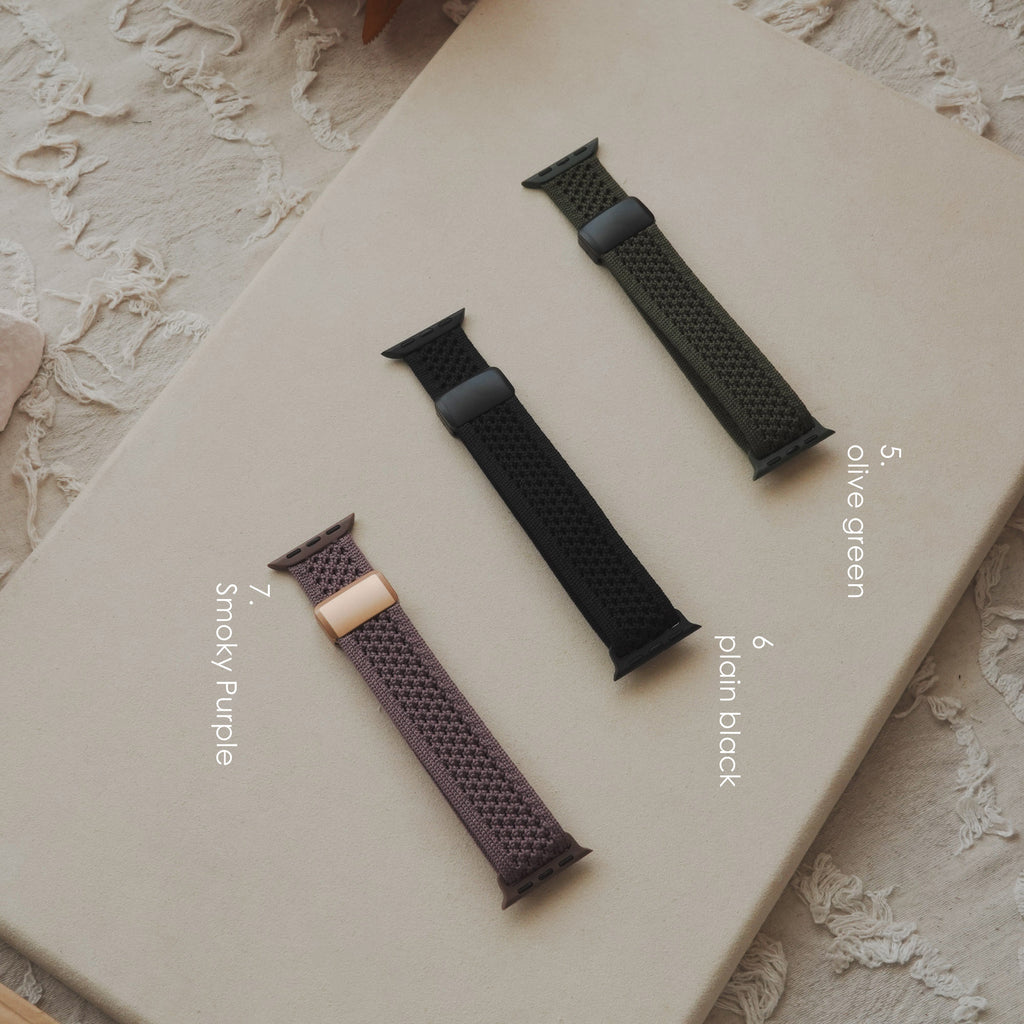 Delicate Woven Elastic Nylon Apple Watch Band