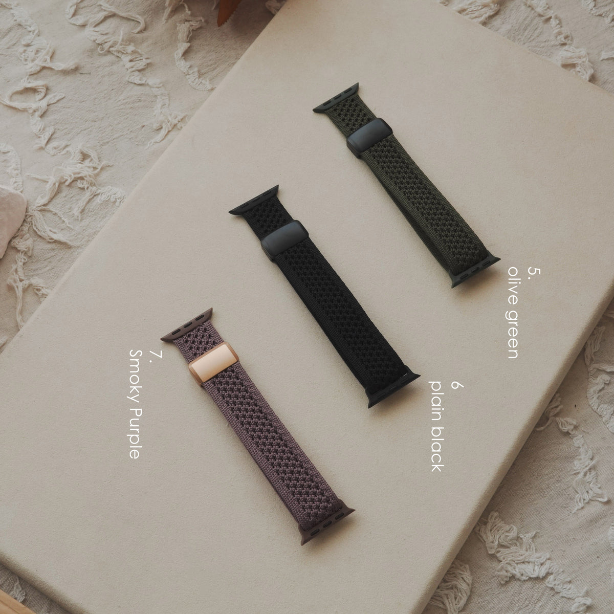 Delicate Woven Elastic Nylon Apple Watch Band