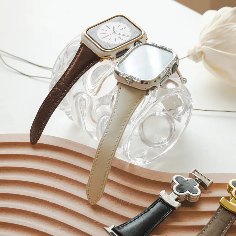 Lucky Clover Magnetic Leather-Blend Apple Watch Band